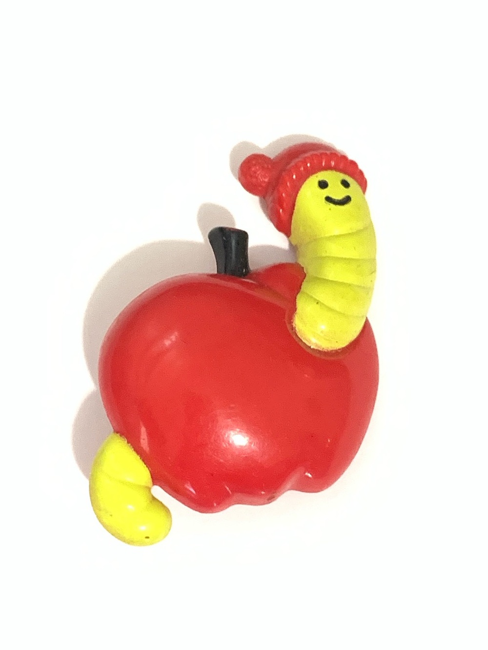 Avon Red Apple Worm Pin